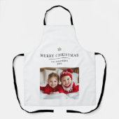 「写真パーソナライズされた付きメリークリスマスエプロン エプロン (正面)