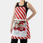 「写真パーソナライズされた付きメリークリスマスエプロン エプロン (インサイチュ)