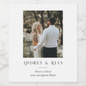 写真パーソナライズされた付きワインボトルラベル ワインラベル (シングルラベル)