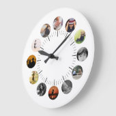 写真パーソナライズされた付き壁時計 ラージ壁時計 (傾斜)