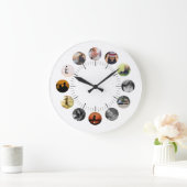 写真パーソナライズされた付き壁時計 ラージ壁時計 (ホーム)