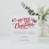 写真パーソナライズされた付き家族クリスマス 招待状 (スタンド正面)