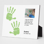 写真パーソナライズされた付き母の手書き詩 フォトプラーク (側面)