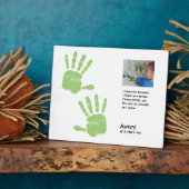 写真パーソナライズされた付き母の手書き詩 フォトプラーク (側面)