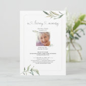 写真パーソナライズされた付き葬儀発表 案内状 (スタンド正面)