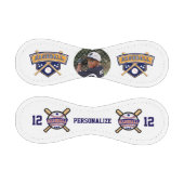 写真パーソナライズされた付き野球 – Dark Blue 野球ボール (パネル)