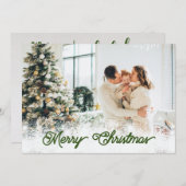 写真パーソナライズされた付きMerry Christmas Card シーズンカード (正面/裏面)