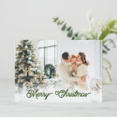 写真パーソナライズされた付きMerry Christmas Card シーズンカード (スタンド正面)