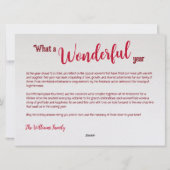 写真パーソナライズされた付きMerry Christmas Card シーズンカード (裏面)