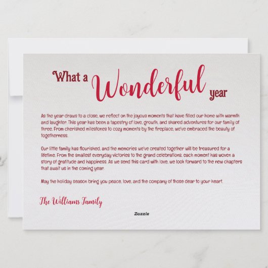 写真パーソナライズされた付きMerry Christmas Card シーズンカード (裏面)