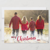 写真パーソナライズされた付きMerry Christmas Card シーズンカード (正面)