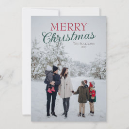 写真パーソナライズされた付きMerry Christmas Card シーズンカード