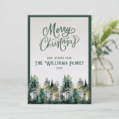 写真パーソナライズされた付きMerry Christmas Card シーズンカード (スタンド正面)