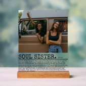 写真パーソナライズされた付きSoul Sister Definition アクリルサイン (ニュートラル)