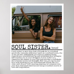 写真パーソナライズされた付きSoul Sister Definition ポスター