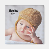 写真パーソナライズされた付磁石 マグネット (正面)