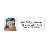 写真パーソナライズされた住所 シール (正面)