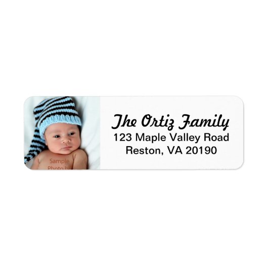 写真パーソナライズされた住所 シール (正面)