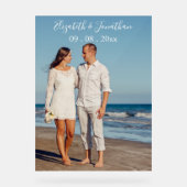 写真パーソナライズされた先結婚式イベント アクリルサイン (正面)