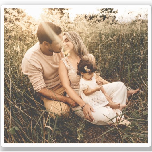 写真パーソナライズされた写真 シール (正面)