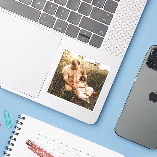 写真パーソナライズされた写真 シール (ノートパソコンとiPhone)
