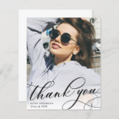 写真パーソナライズされた卒業サンキューカード (正面/裏面)