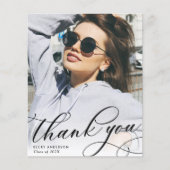 写真パーソナライズされた卒業サンキューカード (正面)