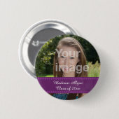 写真パーソナライズされた卒業年ボタン 缶バッジ (正面&裏面)