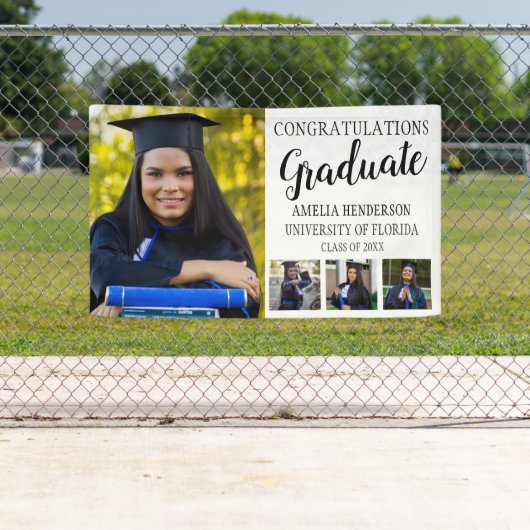 写真パーソナライズされた卒業禁止 横断幕 (インサイチュ)