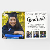 写真パーソナライズされた卒業禁止 横断幕 (横)