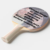 写真パーソナライズされた卓球用ラケット 卓球ラケット (正面アングル)
