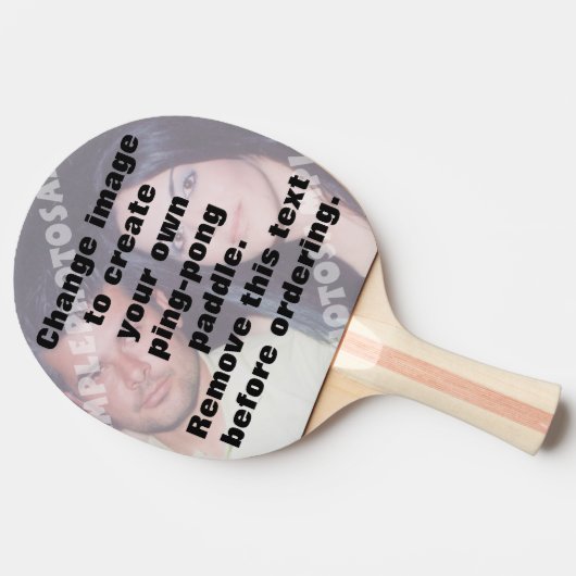 写真パーソナライズされた卓球用ラケット 卓球ラケット (横)
