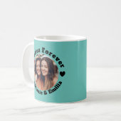 写真パーソナライズされた友最高の達BFFの友情 コーヒーマグカップ (正面左)