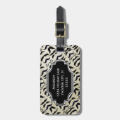 写真パーソナライズされた口ひげ模様ラゲージタグ ラゲッジタグ (正面縦)