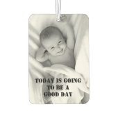 写真パーソナライズされた可愛い引用文ことわざ空気清浄機 カーエアーフレッシュナー (裏面)