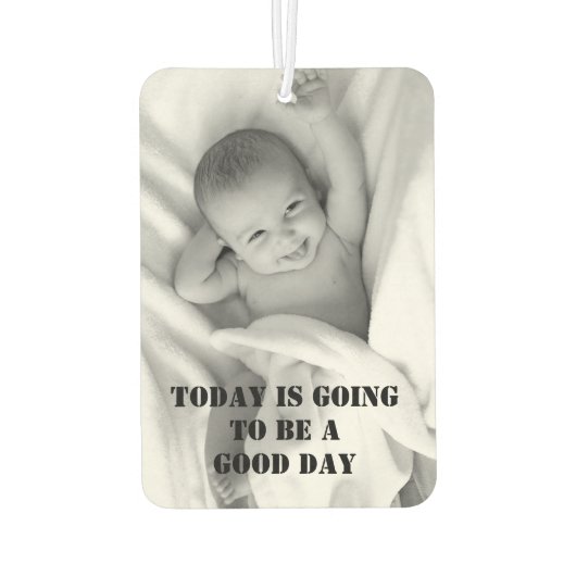 写真パーソナライズされた可愛い引用文ことわざ空気清浄機 カーエアーフレッシュナー (裏面)