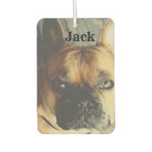 写真パーソナライズされた名かわいい犬ペット カーエアーフレッシュナー (正面)