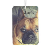 写真パーソナライズされた名かわいい犬ペット カーエアーフレッシュナー (裏面)