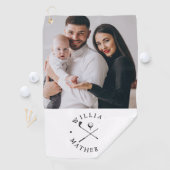 写真パーソナライズされた名クラブとボール ゴルフタオル (インサイチュ)