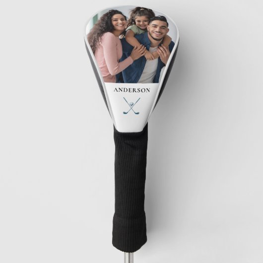 写真パーソナライズされた名ゴルフクラブ ゴルフヘッドカバー (正面)