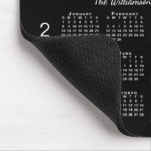 写真パーソナライズされた名ブラック2023カレンダー マウスパッド (コーナー)