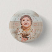 写真パーソナライズされた名丸ボタン 缶バッジ (正面)