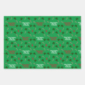 写真パーソナライズされた名前をカスタムするメリー・クリスマス ラッピングペーパーシート (正面2)