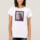 写真パーソナライズされた名女性のTシャツ Tシャツ (正面)