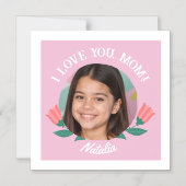 写真パーソナライズされた名母の日あなたを愛する マグネット招待状 (正面)