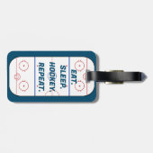 写真パーソナライズされた名番号ホッケーバッグラベル ラゲッジタグ (裏面横)