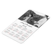 写真パーソナライズされた名2026カレンダー マグネット (左側)