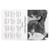 写真パーソナライズされた名2026カレンダー マグネット (横)