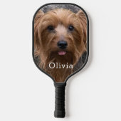 写真パーソナライズされた名 ピックルボールラケット (裏面)