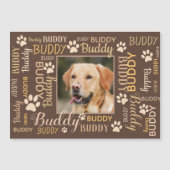 写真パーソナライズされた名 | 犬用カード磁石 (正面)